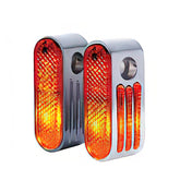 Custom Chrome Custom Marker Lights Amber Lenses Fit For Front Forks 5/16" Mounting Holes